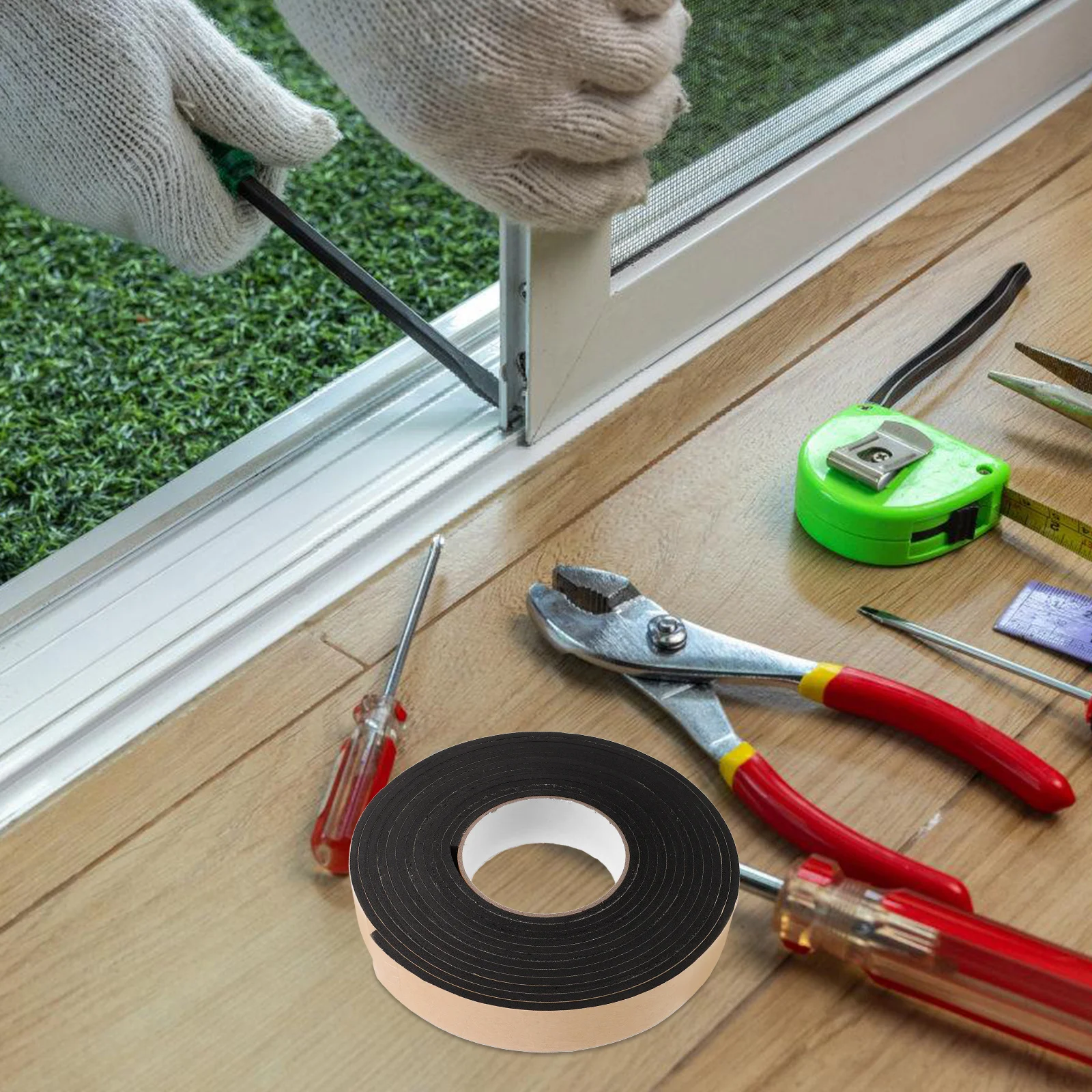 

4MM Thick EVA Black Foam Sponge Single Sided Tape 16.4ft x 1.18in Door Seal Strip Weatherproof Insulation Padding Home Office