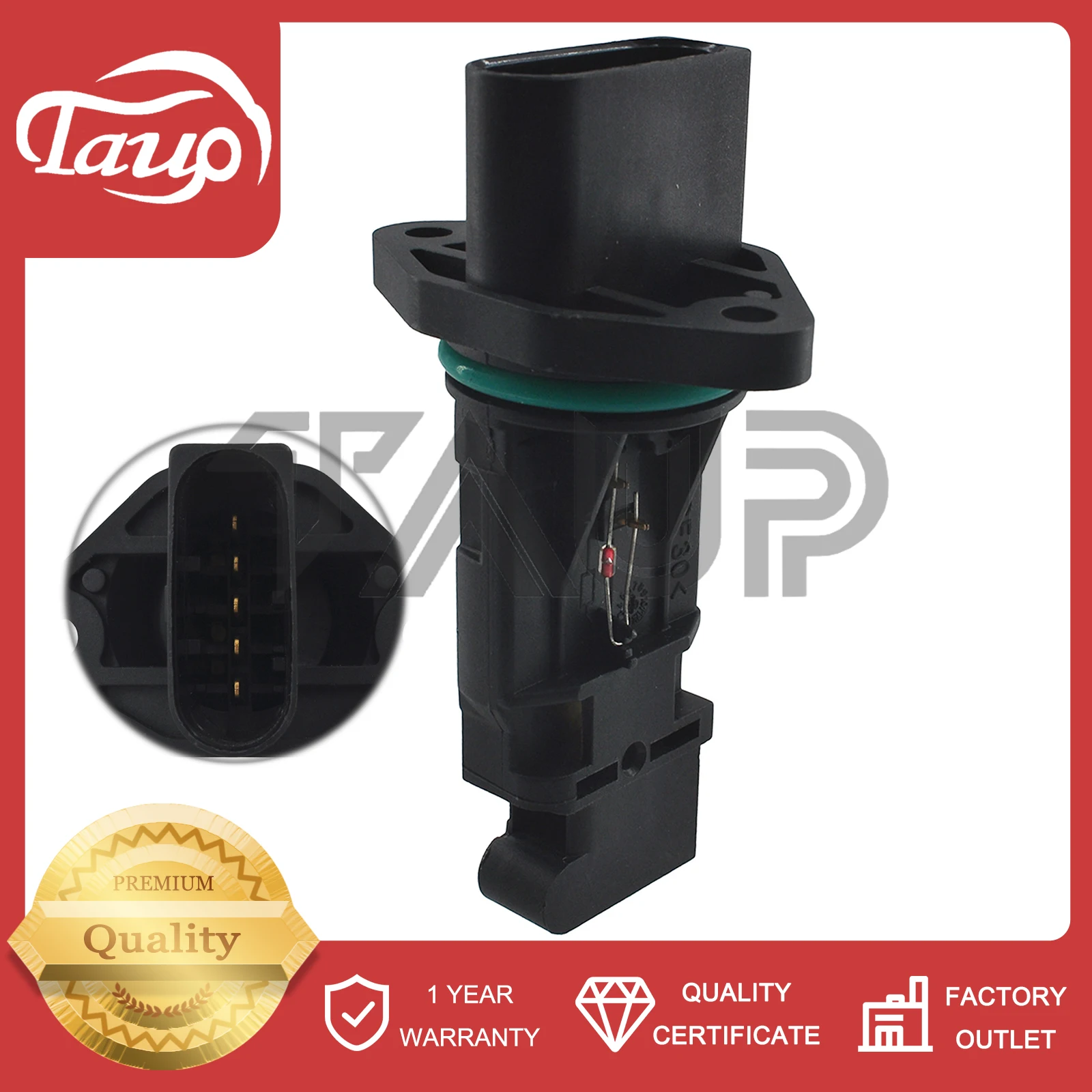 New Engine Mass Air Flow Sensor MAF 0280217121 Compatible With Audi A4 A6 Cabriolet VW Passat 1.8L 95-05 Auto Replace Part