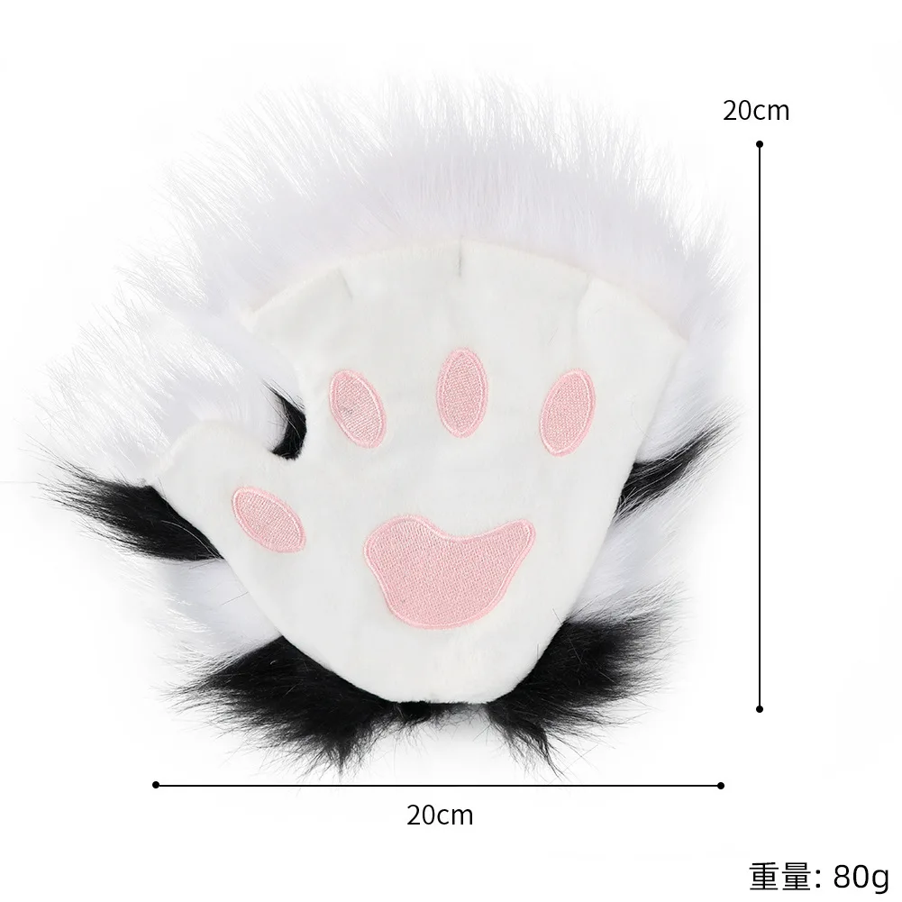 Cute Simulation Animal Claws Cosplay Cosplay Props Plush Cat Bare Fingers Cat Claws Gloves