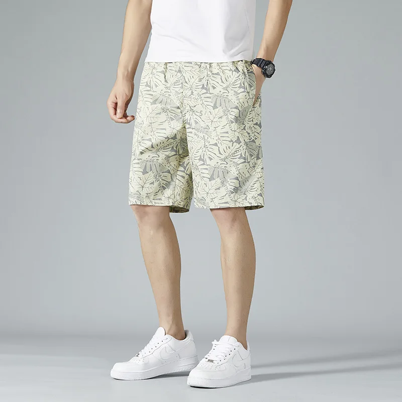 

Summer 2025 new men's workwear pants, sporty and casual beach shorts, maple leaf capre pants, new loose pants for youth