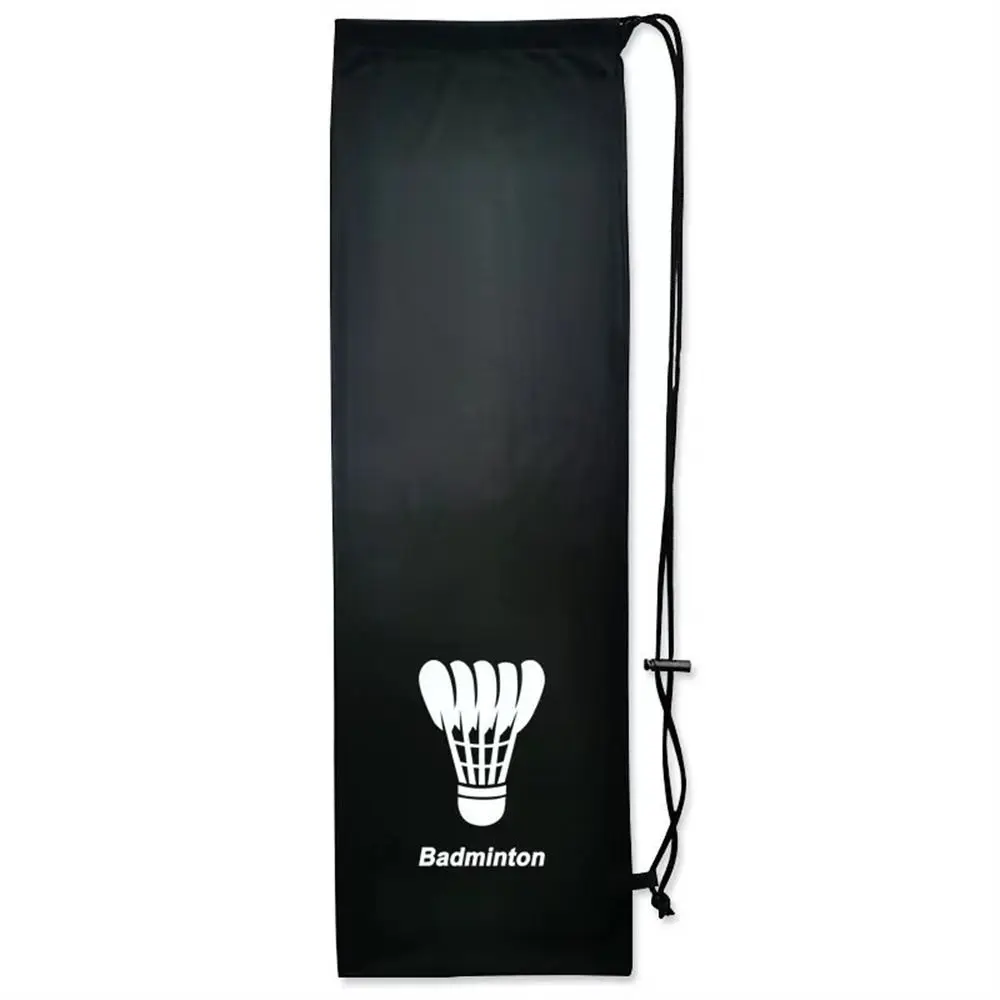 

Drawstring Pocket Badminton Racket Bag Flannel Cover Protective Sleeve Tennis Racket Bags 23cmx72cm Large Capacity