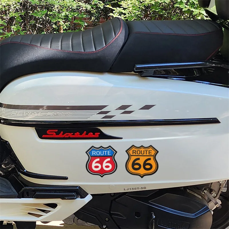 Route 66 Sign Sticker Frosted Decals Motorcycle Sticker America The Historic Route 66 Stickers For Voge Primavera 150 Sprint 150