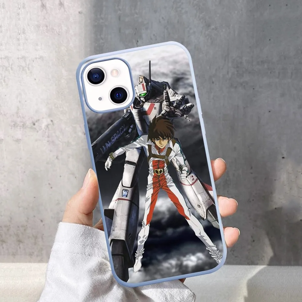 R-Robotechs Macross Phone Case For IPhone 14 11 12 13 Mini Pro Xs Max 8 7 6 6S Plus X XR Solid Candy Color Case