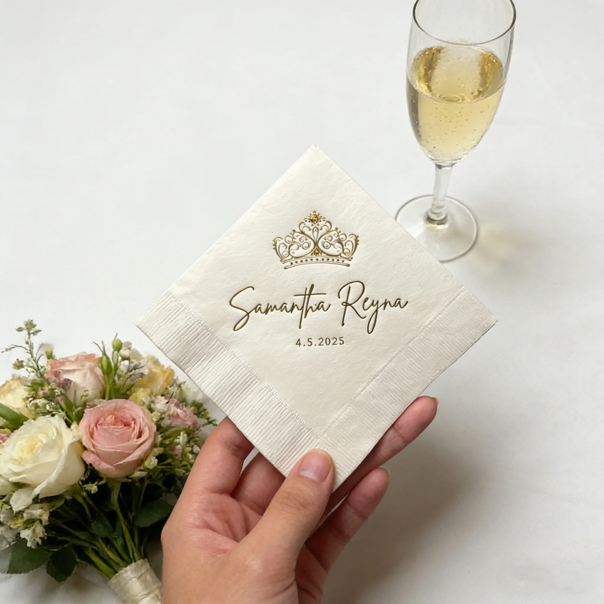 

Персонализированные салфетки с монограммой для свадьбы, юбилея, помолвки, ужина для гостей и использования с напитками