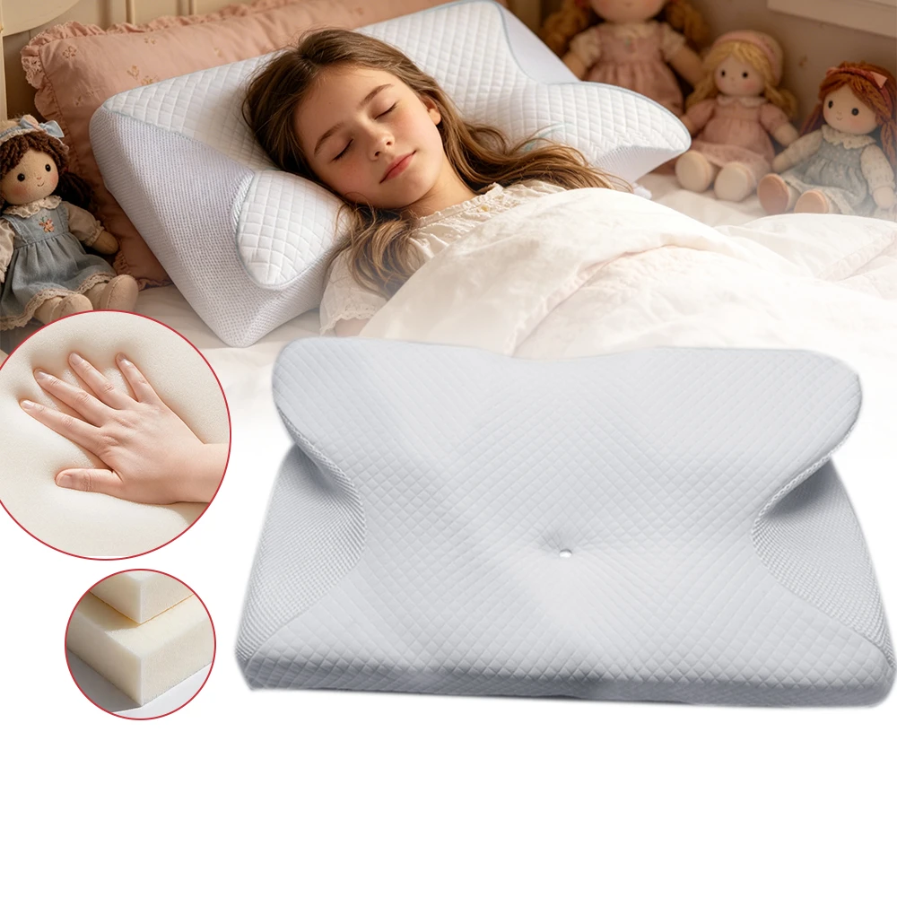 Oreiller en mousse à mémoire de forme, oreiller cervical pour soulager la douleur, oreiller cervical ergonomique et orthopédique pour les dormeurs sur le côté, le dos et le ventre, cadeau