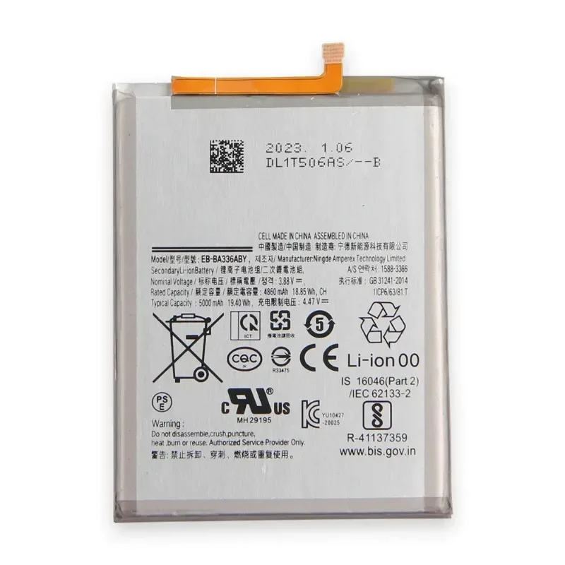 EB-BA336ABY,SM-A536B/DS,Phone Lithium Battery+Tool,For Samsung Galaxy A33 5G SM-A3360 SM-A336B/DS A53 5G SM-A5360 A5360,5000mAh