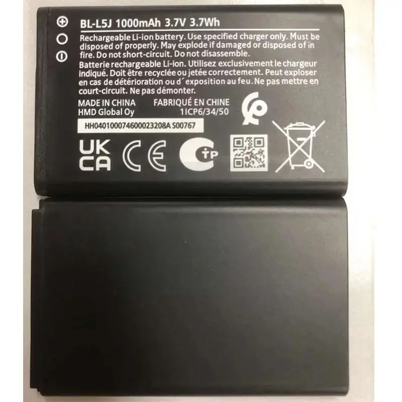 New 3.7V 1000mAh battery for NOKIA 105 2023 BL-L5J battery