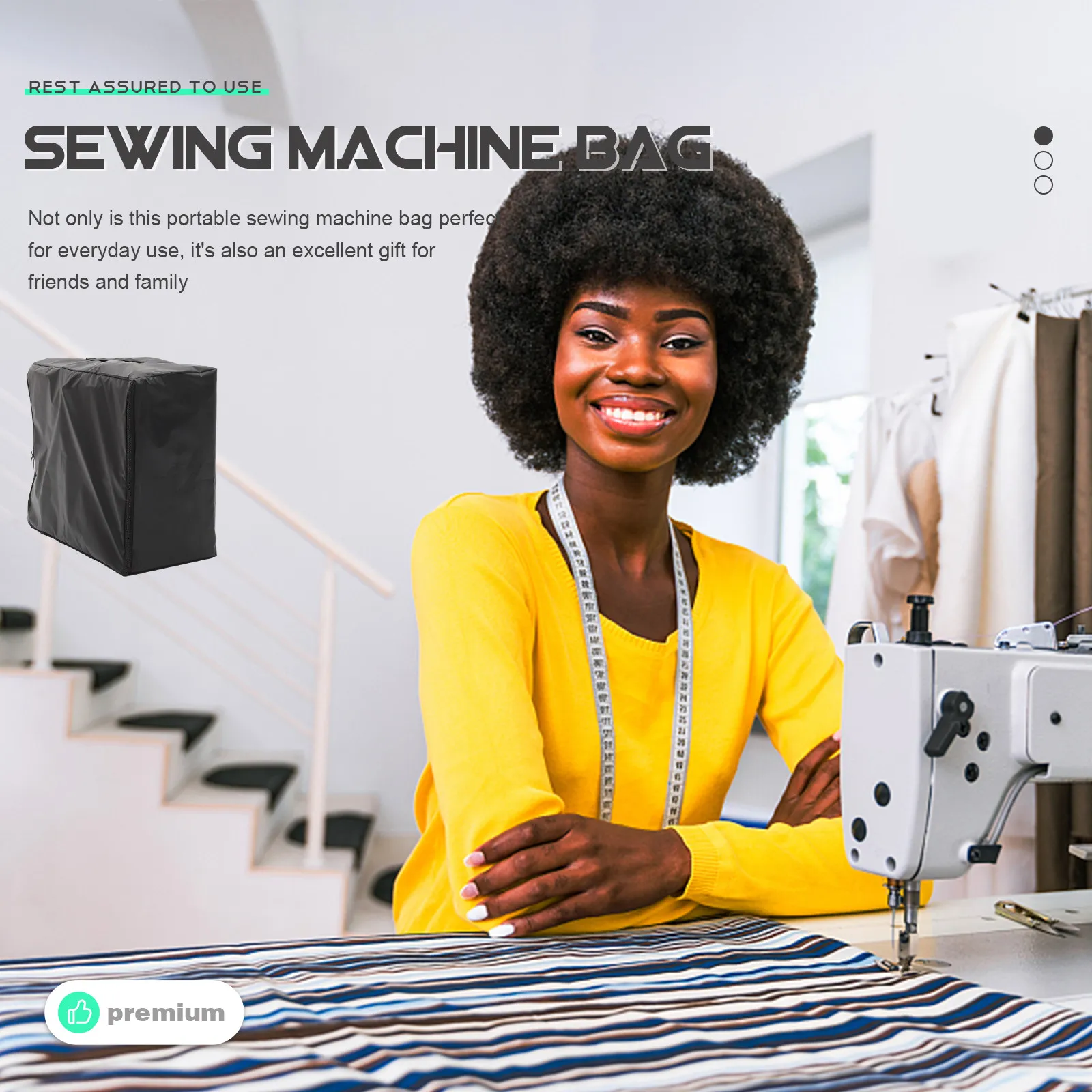 

Universal Heavy-Duty Sewing Machine Storage Bag with Reinforced Handles and Waterproof Lining for Brother Singer Portable