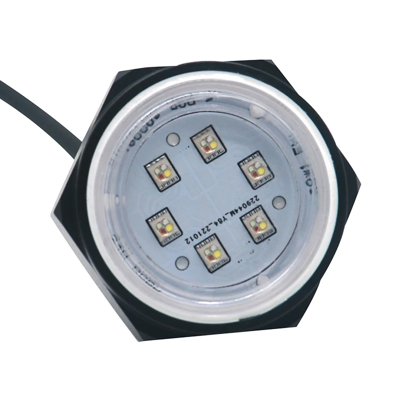 DY-DPN45 NPT RGBW 컬러 원격 전화 변경, 12V 스키프 요트 카약 수중 LED 보트 드레인 플러그 라이트, 24W, 1/2 인치