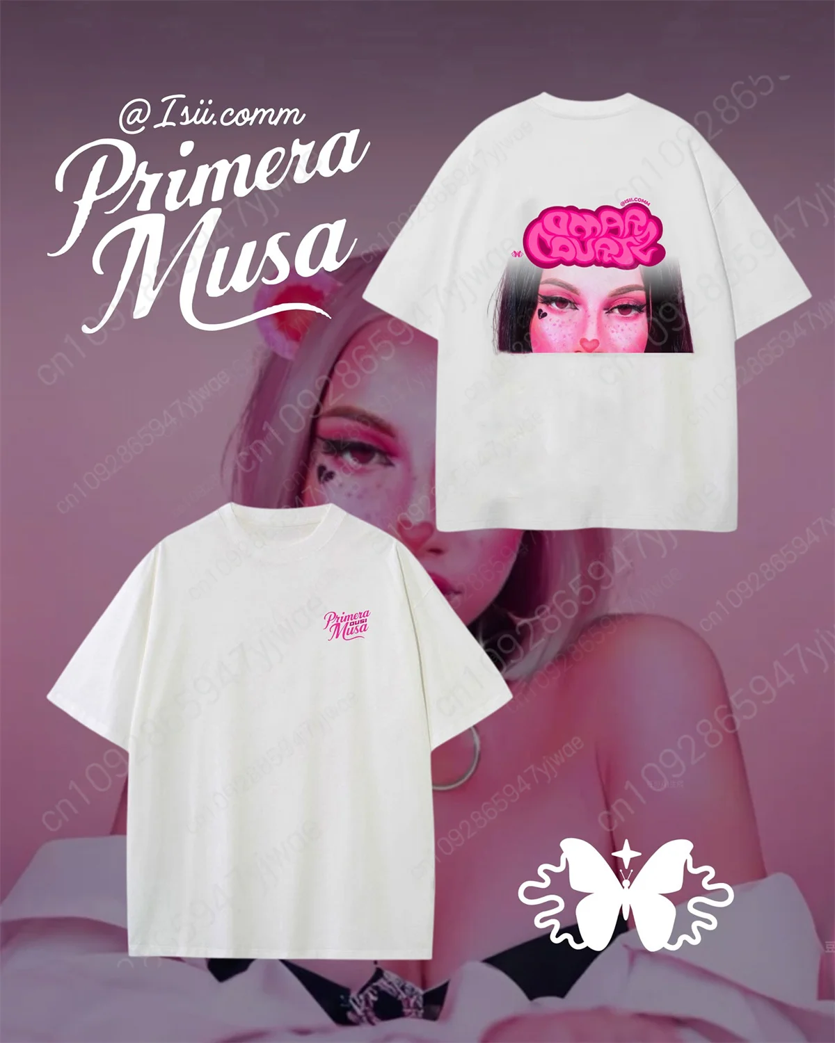 عمر كورتز بريميرا موسى القطن قصير الأكمام تي شيرت الصيف الملابس النسائية الموسيقى اللاتينية المحملة مروحة هدية فضفاض الشارع تي شيرت