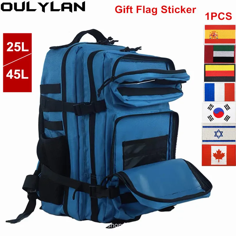 

Oulylan 25L/45L Outdoor Camping Backpack Fashion Camouflage Tactical Travel Bag 900D Oxford Cloth Mountaineering Hiking Rucksack