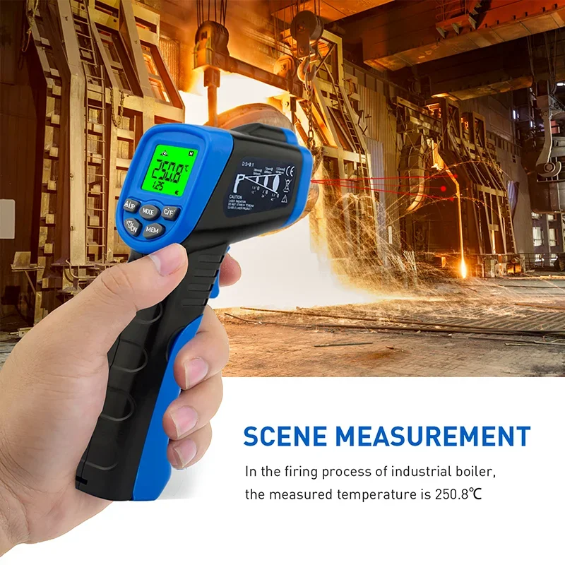 HOLDPEAK Digital IR Thermometer -30~550 Celsius Non-Contact Laser Infrared Tester Temperature Gun Pyrometer with LCD Backlight