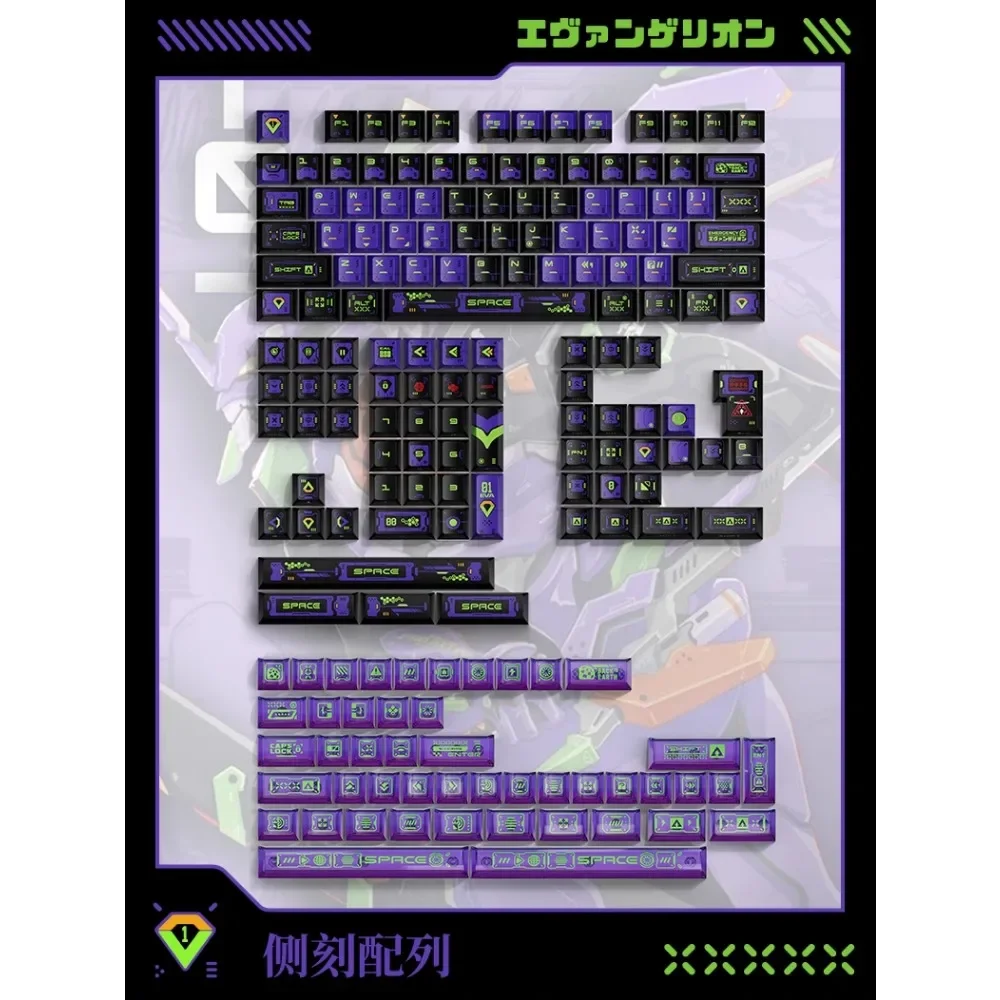 Imagem -02 - Piifox-custom Pbt pc Keycaps 47 Mais 146 Teclas Sublimação Térmica Perfil Original Tampas de Teclado Mecânico