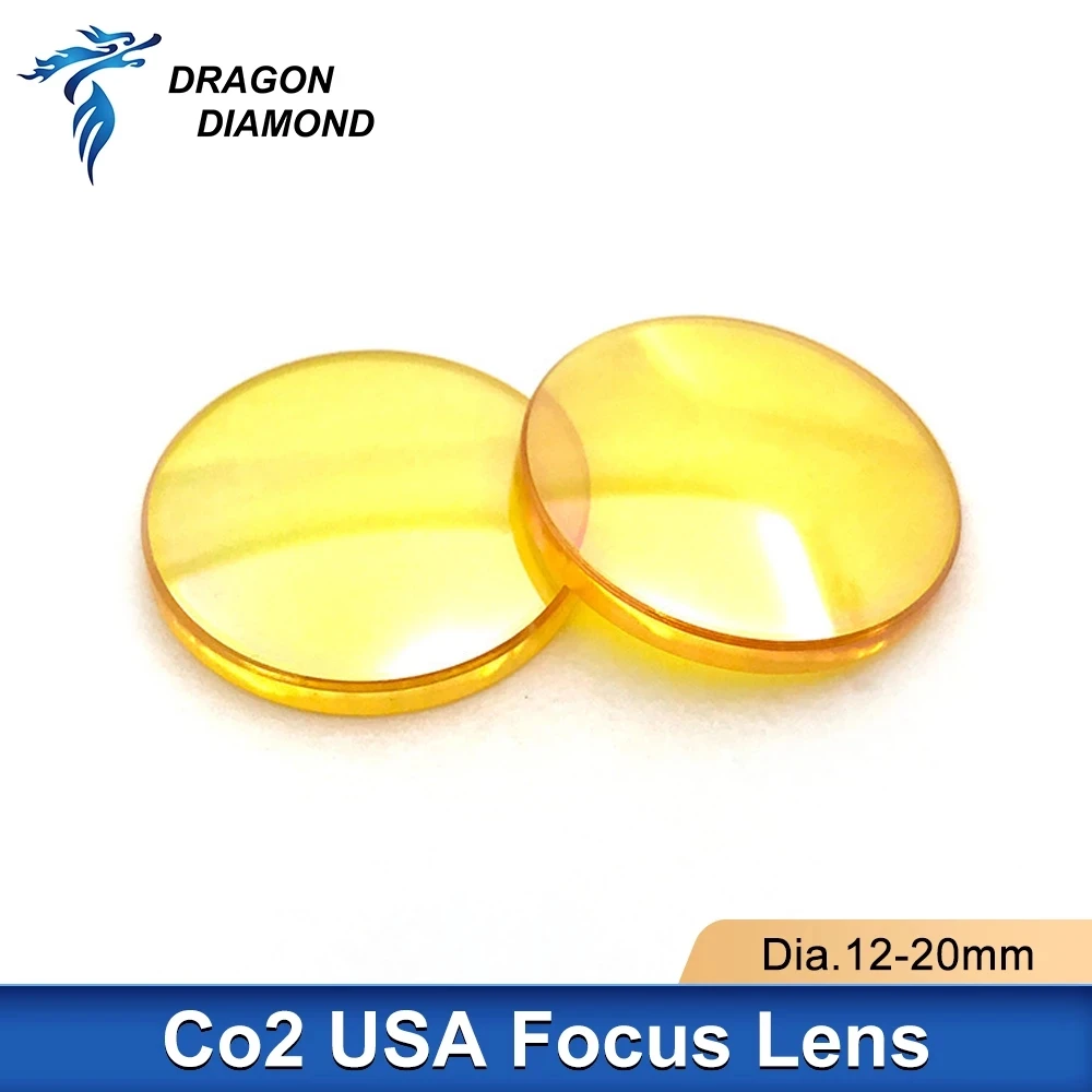 USA ZnSe CVD Co2 Laser Lens Dia.15mm FL 38.1 50.8 63.5 76.2 101.6 127mm For C02 Laser Machine 1.5 inch 2 inch 2.5 inch