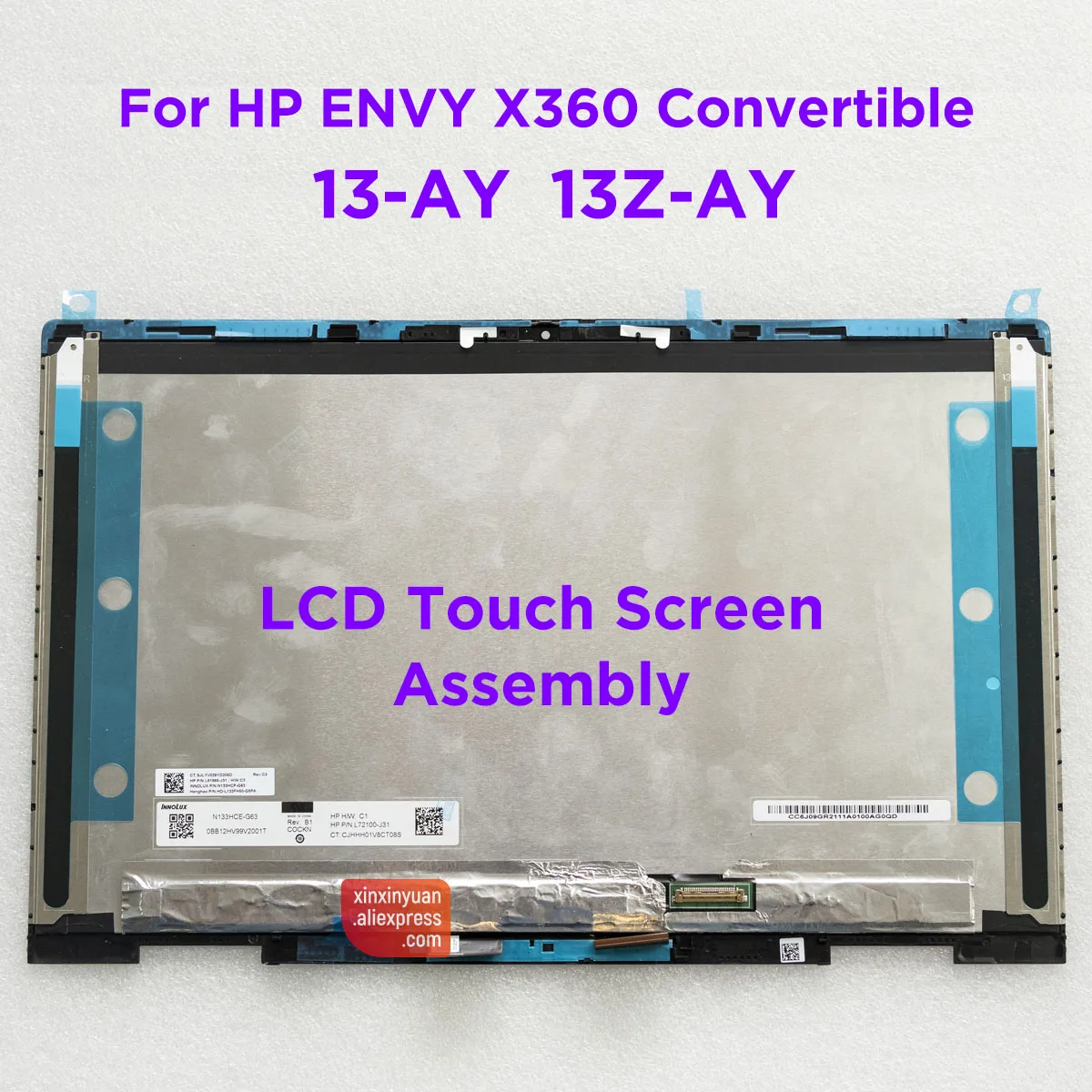 Montaje de digitalizador de pantalla táctil LCD 13,3 para HP ENVY X360 13-AY 13Z-AY 13-AY0010CA 13-AY0021NR 13-AY0102AU AY0102la L94493-001