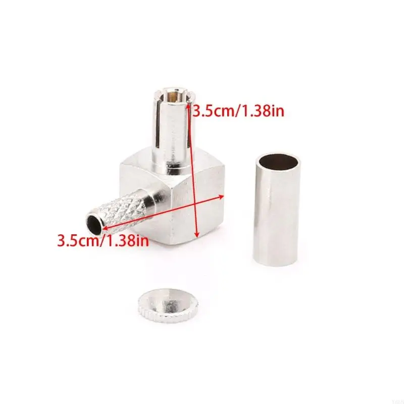 Y88B TS9 Штекер RF Разъем Прямоугольный обжимной коаксиальный адаптер 90 градусов для RG174