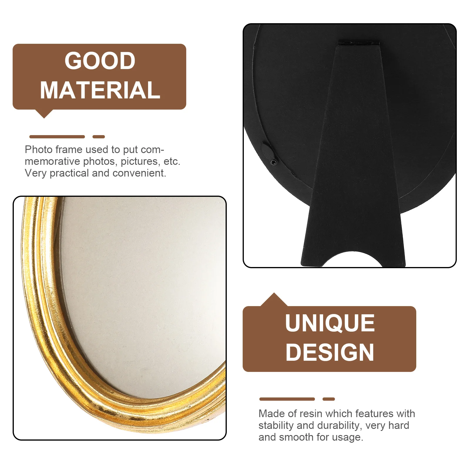 

Retro Resin Picture Frame Elegant Design for Living Room Bedroom Bathroom Desk Bedside Wall Picture Frame