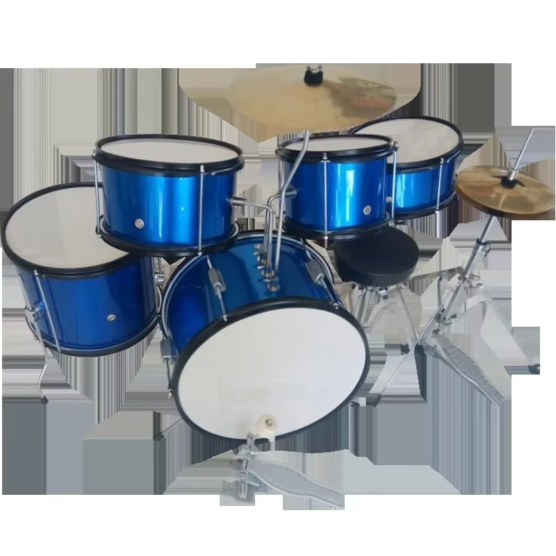 

Kids Drum Set Junior Jazz Drum Kit for Beginners 3-12 Years Old Musical Percussion Instruments with Stool Sticks