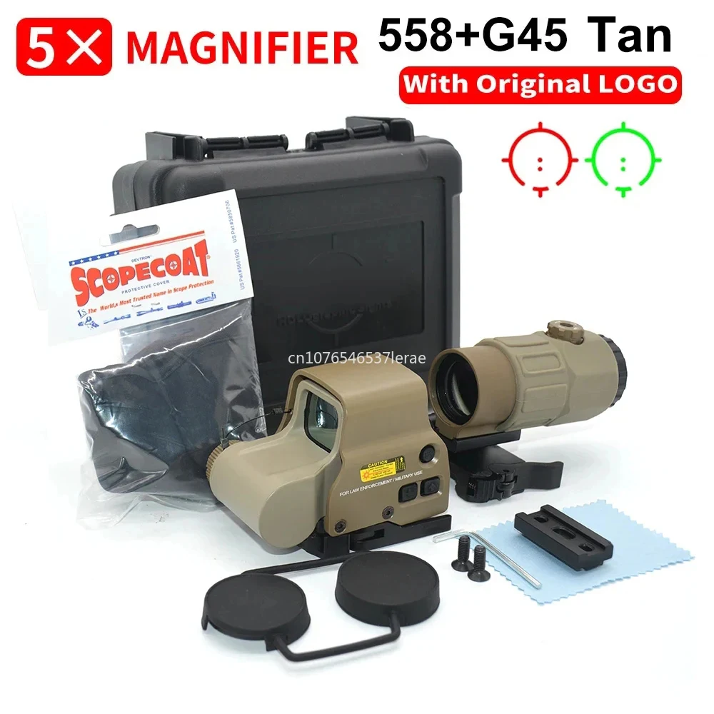 eotech 558 G45 タイプ マグニファイア ホロサイト スコープ EOTECH 558 ホログラフィックコリメーターレッドドットサイト G43/G33