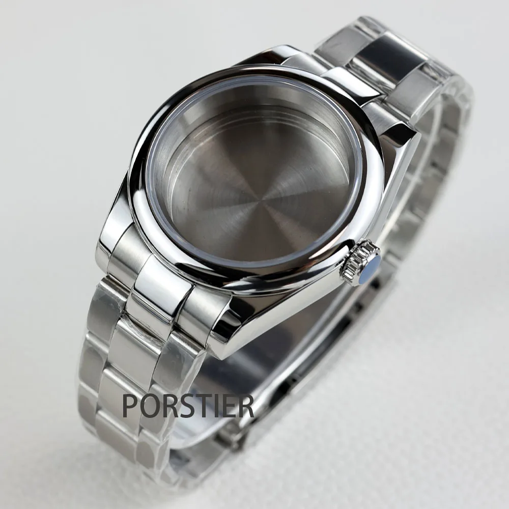 

36MM/39MM NH35 Watch Case Stainless steel Fit NH35 NH36 Movement Sapphire Datejust Round Edge Waterproof Oyster Bracelet Strap