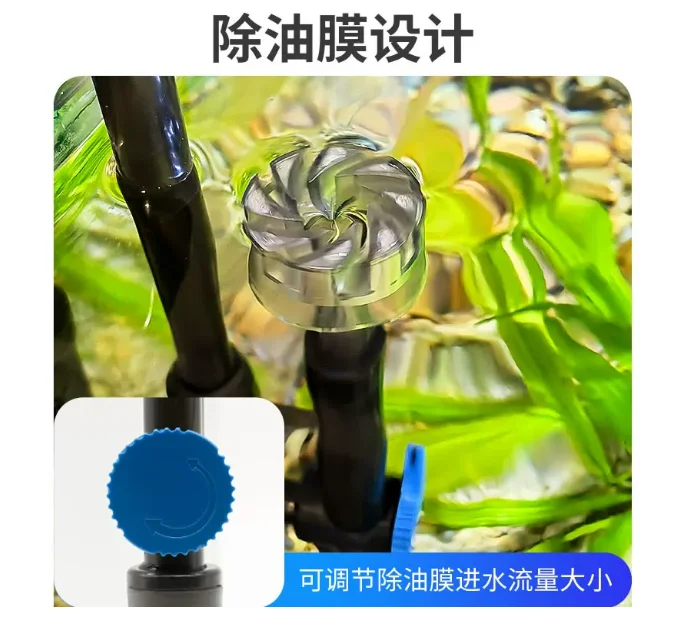 YBF-500 Aquarium External Filter Wall-Mounted – 3-Stage Filtration, 500L/H Flow, Suitable for 40-80cm Tanks