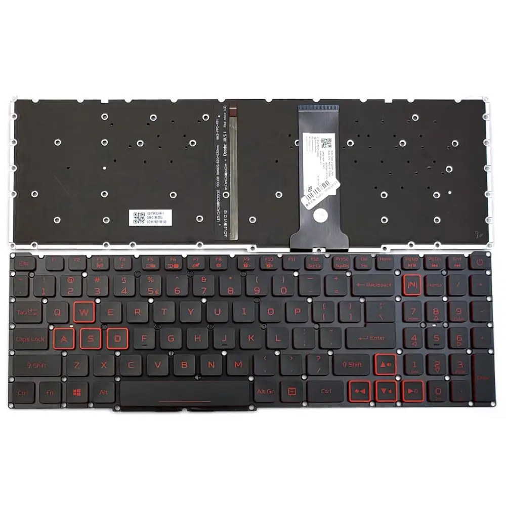 

New For Acer Nitro 5 AN515-54-557H AN515-54-55YZ AN515-54-56R0 AN515-54-5812 AN515-54-70WH Laptop Keyboard US Black With Backlit