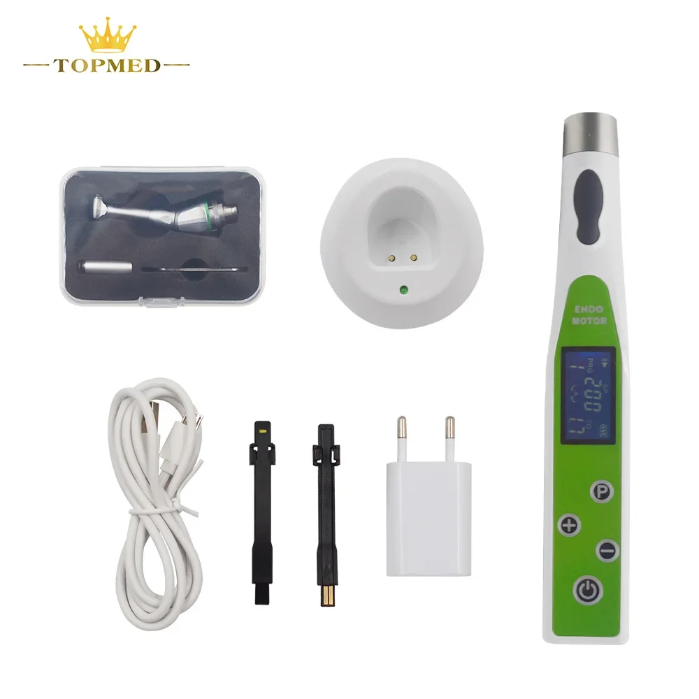 Equipment Endo Motor With 16:1 Contra Angle Head Wireless Endo Motor With Light  Endo Activator For Root Canal Treatment