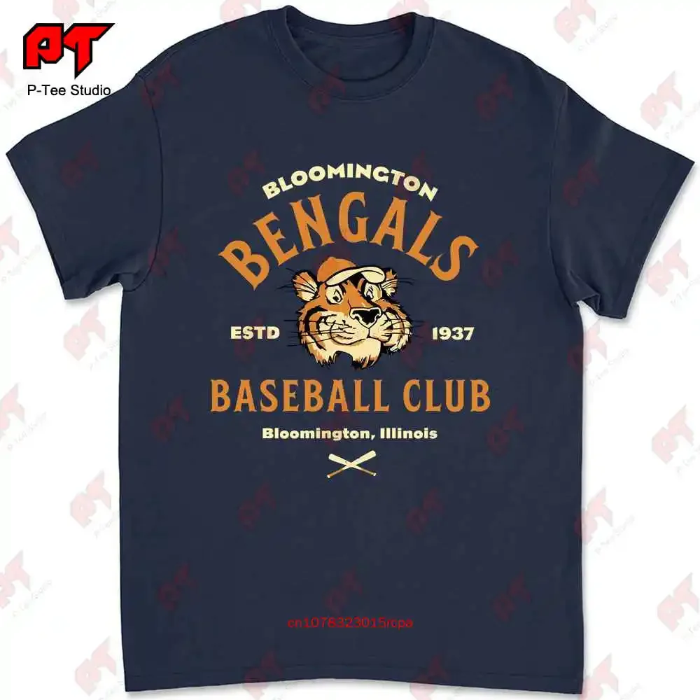 Bloomington Bengals Illinois Vintage Minor League Baseball T Shirt D4R2