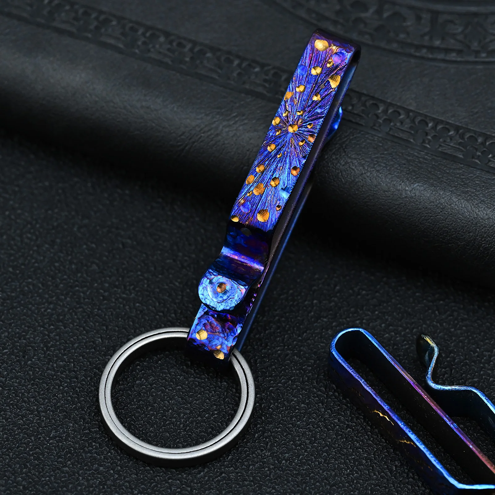 

Star Sky Limited Edition Titanium Waist Belt Buckle Titanium Alloy Keychain Portable EDC Outdoor Tool