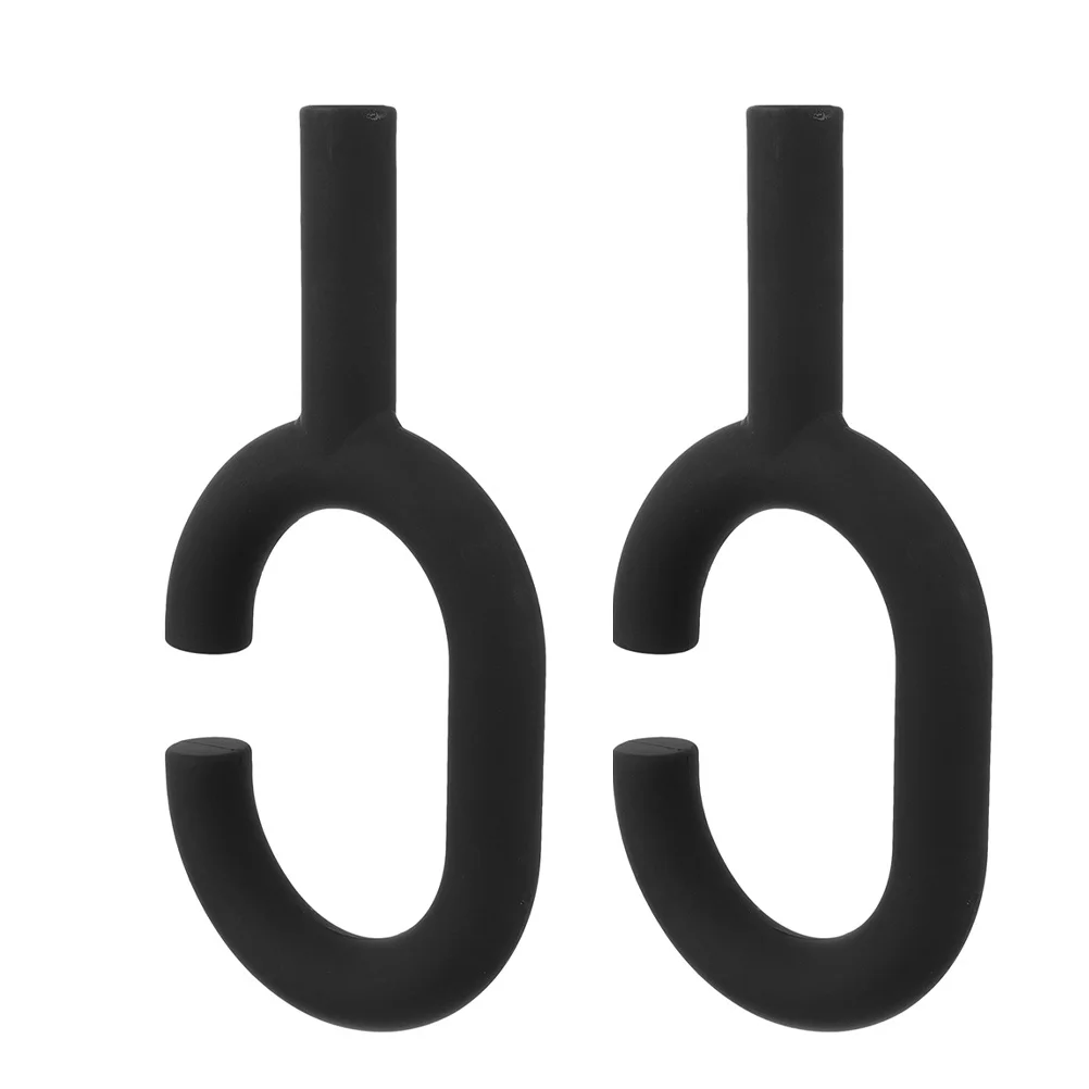 

2pcs Black Inverted Umbrella Handle Replacement Durable C-Shape Plastic Handrail Easy Repair Comfortable Hold Heavy