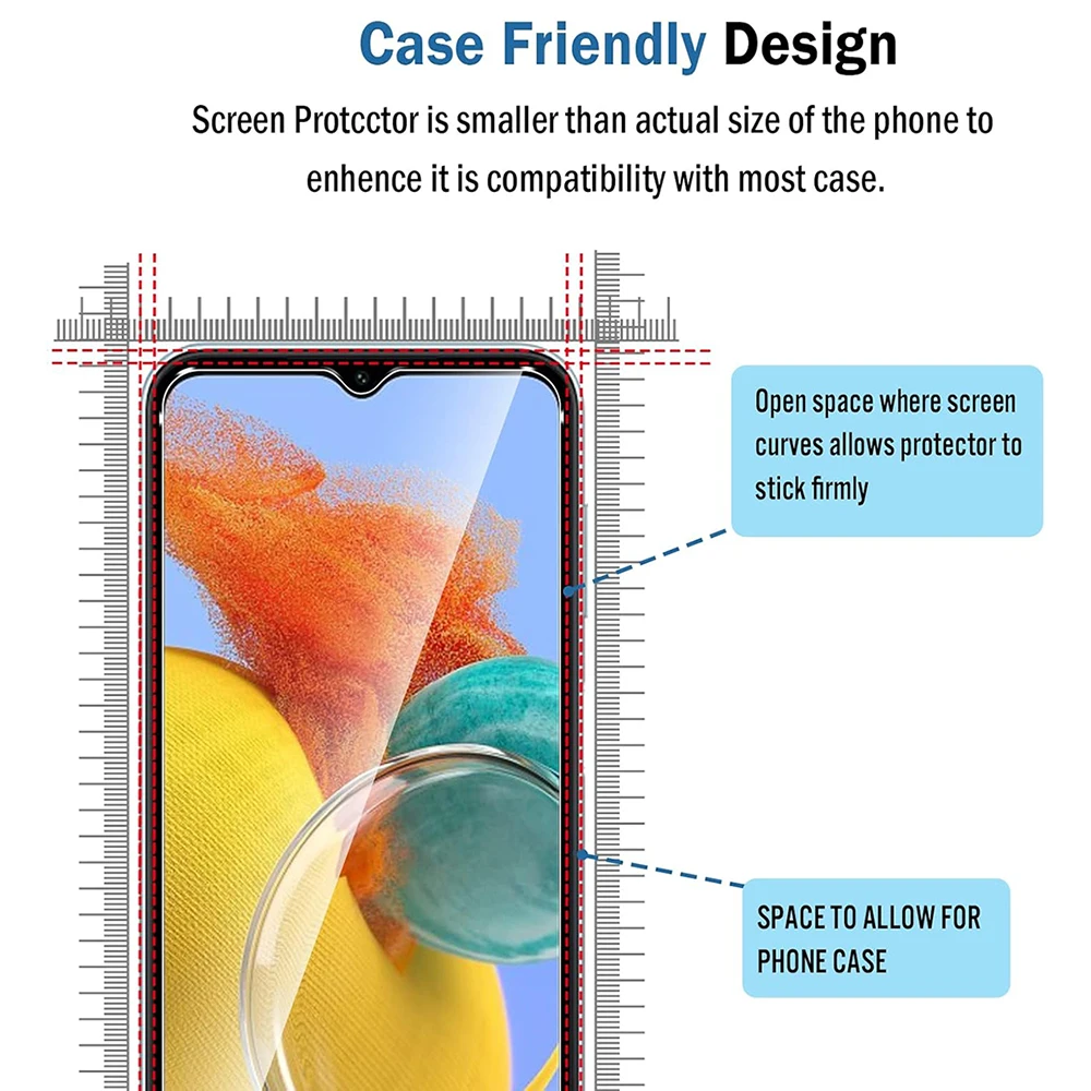 3 Stück gehärtetes Glas für Samsung Galaxy M10 M20 M30 4G 5G M11 M31 M12 M32 M42 M52 Displays chutz folie auf Samsung M13 M23 M34 M54