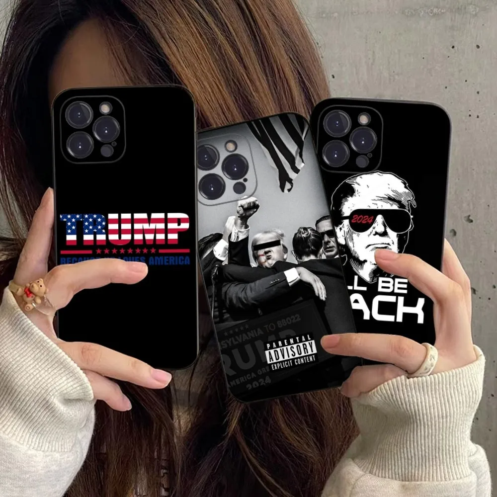 Trump 2024 Phone Case For IPhone 16 15 8 7 6 6S Plus X SE XR XS 14 11 12 13 Mini Pro Max Mobile Case