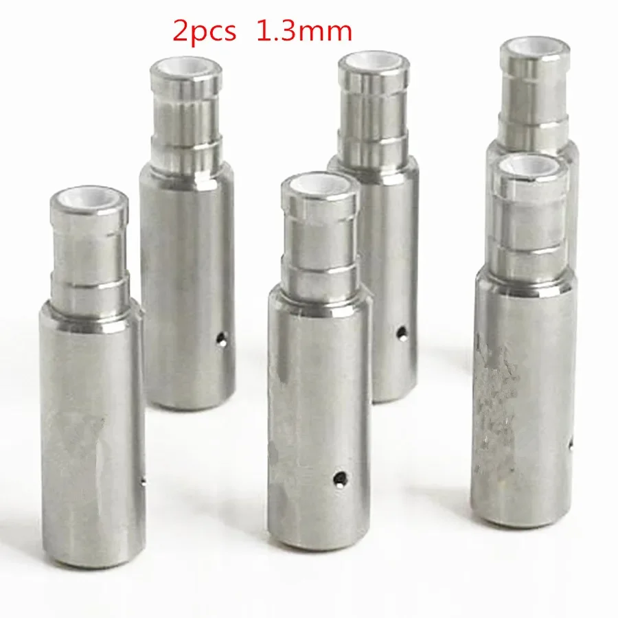 2pcs Drilling EDM Machine Guide Z140D 1.3mm OD8x30mmL White Ceramic Drill Diamond Nozzle