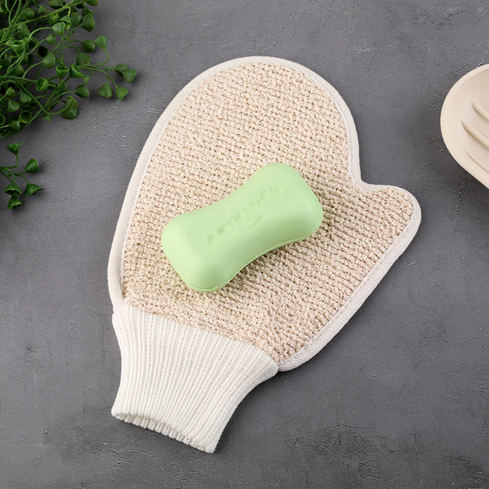 2pcs Bath Foaming Gloves Shower Exfoliating Pad Body Scrubber Back Rubbing Mitt for Adults Exfoliating Gloves