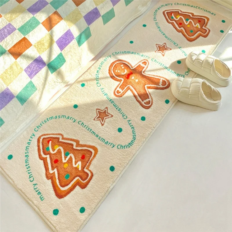 Christmas Bedroom Rug Bed Rug Floor Mat Plush Children's Room Toy Mat Home Decor-ABXK