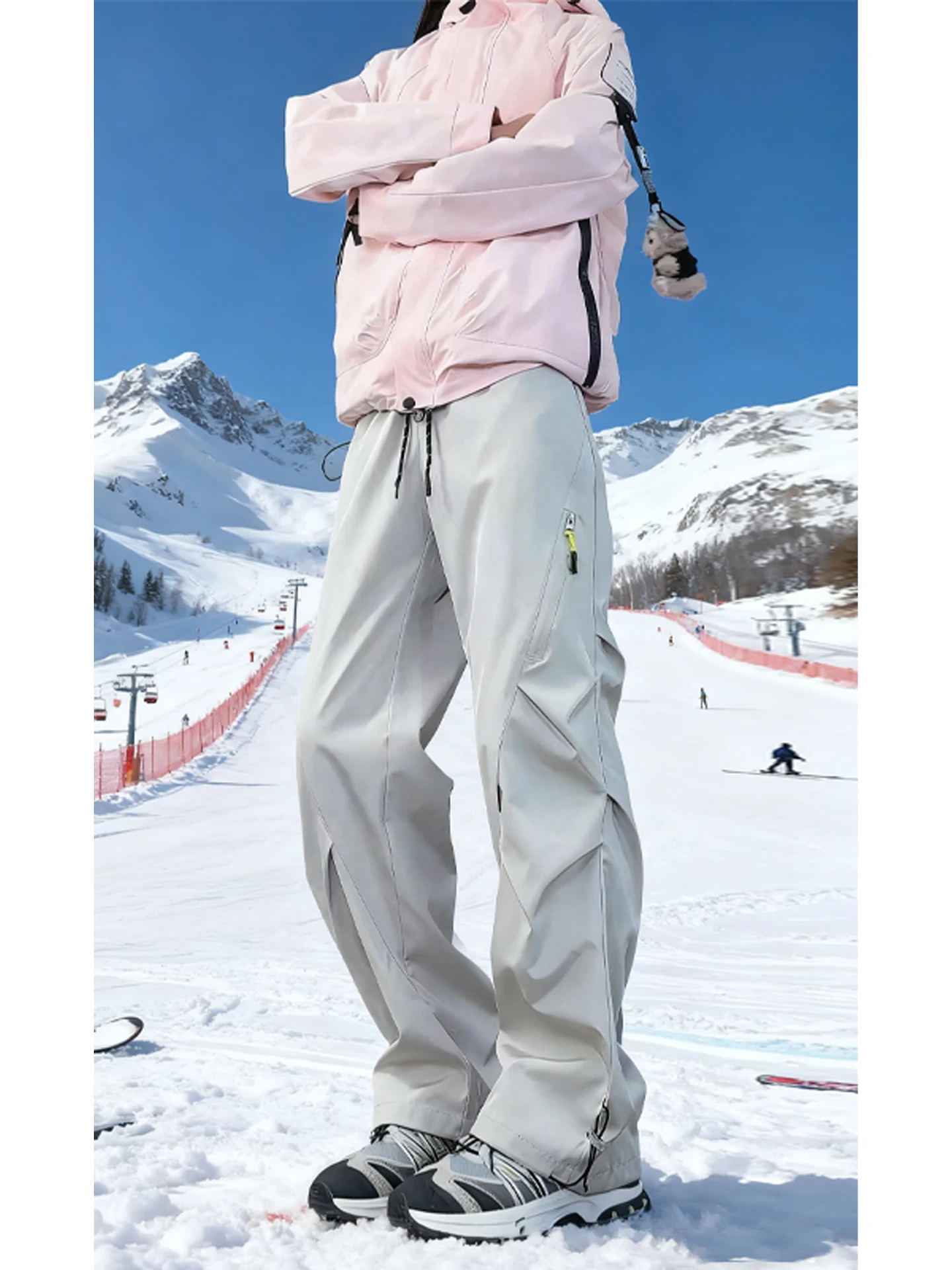 

Мужские зимние лыжные брюки Harbin: утепленные, водонепроницаемые, ветрозащитные, теплые рабочие брюки прямого кроя с молниями, повседневные