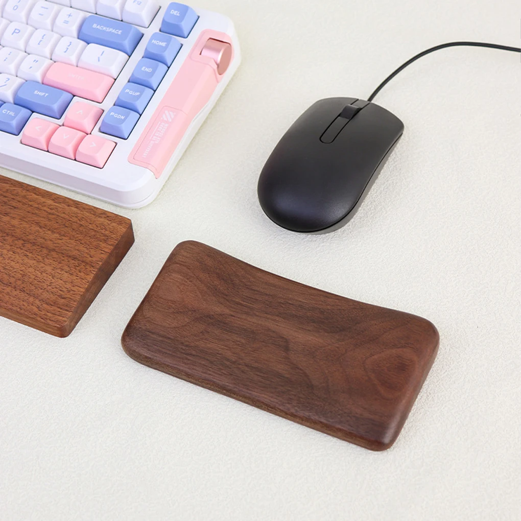 

2025 New Portable Wooden Wrist Rest Solid Wood Walnut Beech For Mouse