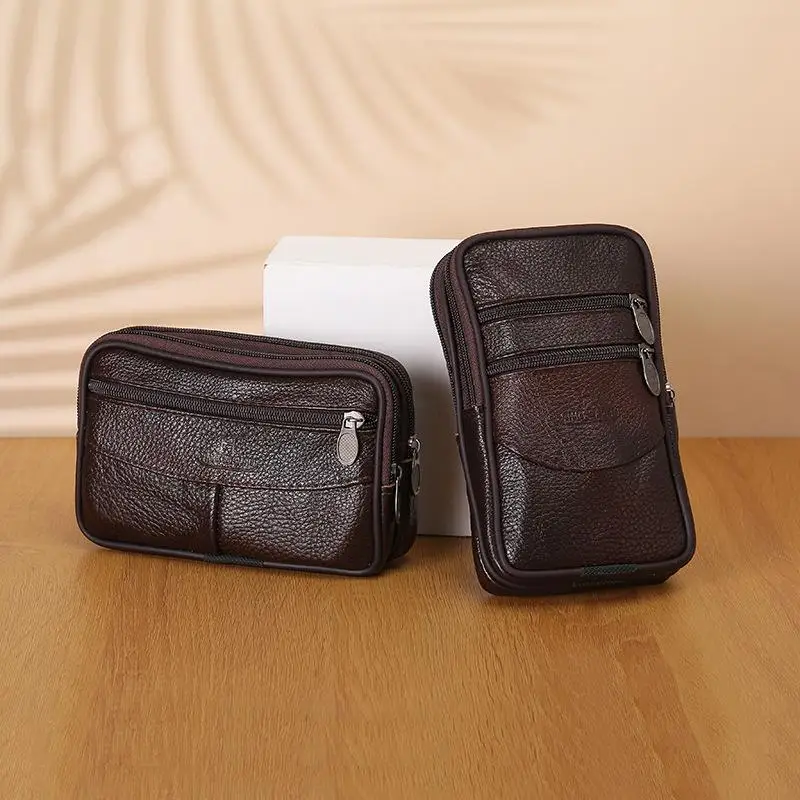 Genuine Leather Hand Bags For Men Large Capacity Money Purse Cell Mobile Phone Pocket Women Soft Double Zipper Male Clutch Bags
