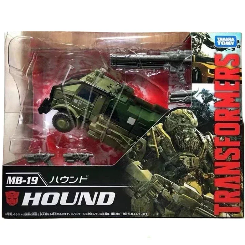 In stock Transformers MB Movie Regular Edition MB-19 Hound Figure Model Alloy Anime Action Deformation Robot Car Kid Gift