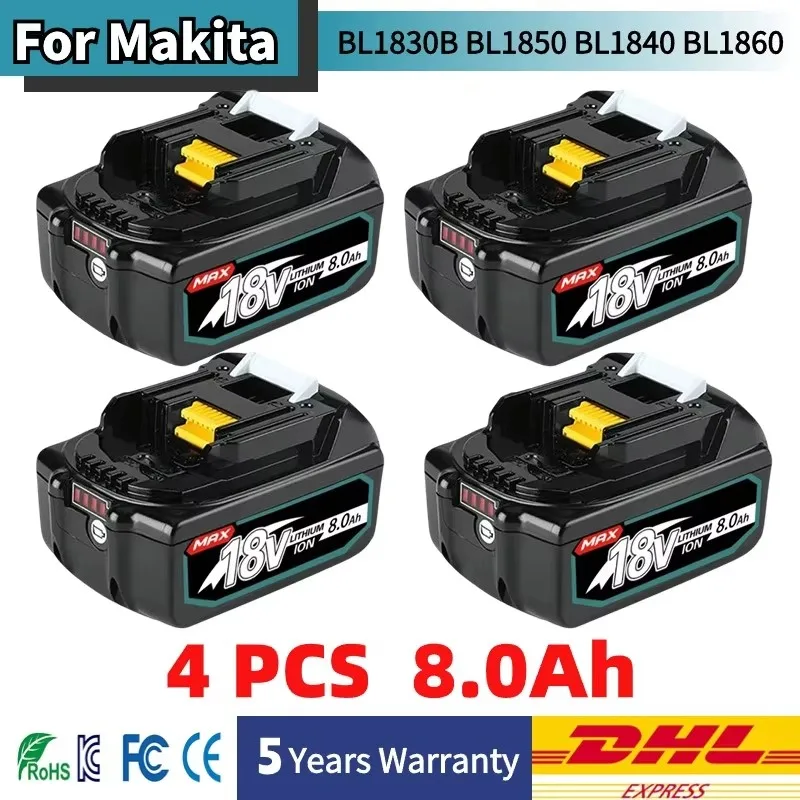 

FOR Makita 12000mAh tools battery for Makita 18V Battery BL1830B BL1850B BL1850 BL1840 BL1860 Replacement Lithium Battery