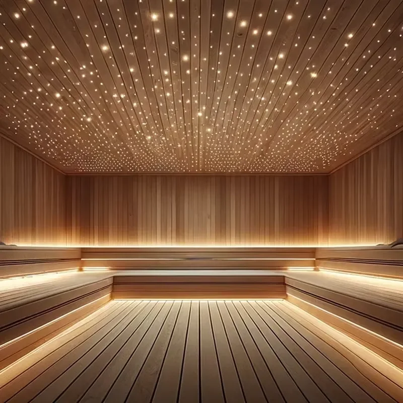IP68 Waterproof PMMA 2700K Fiber Optic Sauna Star Lighting Kit For Steam Room Ceiling Decoration