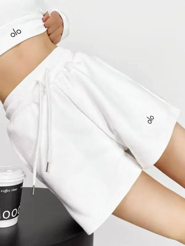 กางเกงขายาวเอวสูงทรงหลวมพิมพ์ลายตัวอักษร สไตล์ลำลอง เหมาะสำหรับวิ่งตอนเช้า ฤดูใบไม้ผลิ ฤดูร้อน สไตล์สตรีทแฟชั่น
