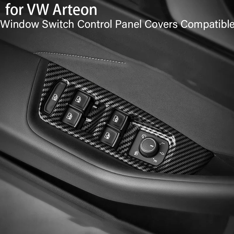 Window Switch Control Panel Covers Compatible for VW Arteon Interior Accessories 2019 2020 2021 2022 2023 for left hand drive