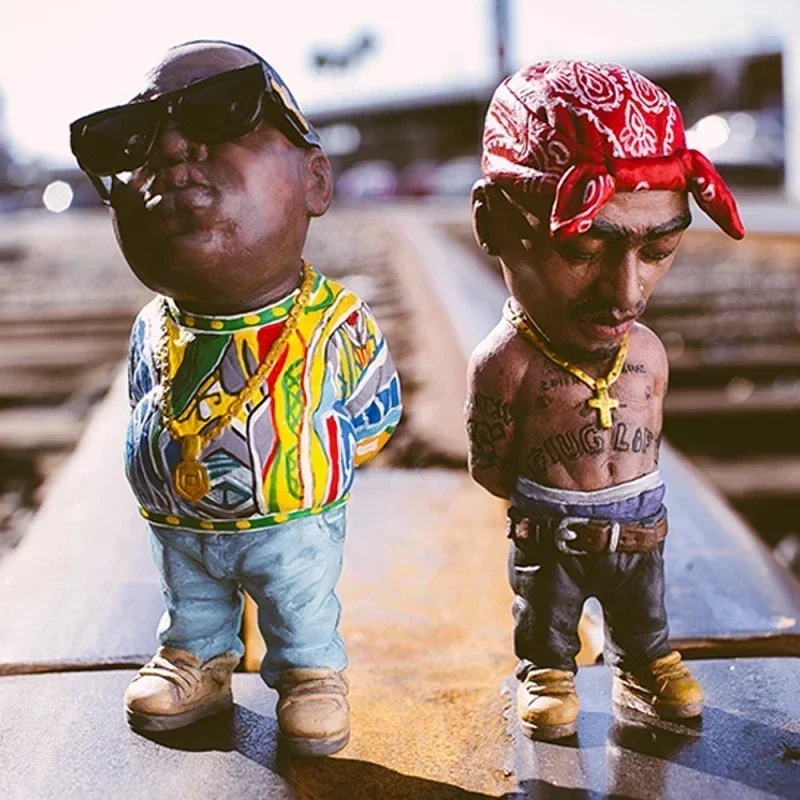 Einzigartige kreative Tupac-Figur, Hip-Hop-Stern-Desktop-Statue, coole Rapper-Puppe, Heimbüro-Dekoration, Sammlerstück, Geschenk für Fans