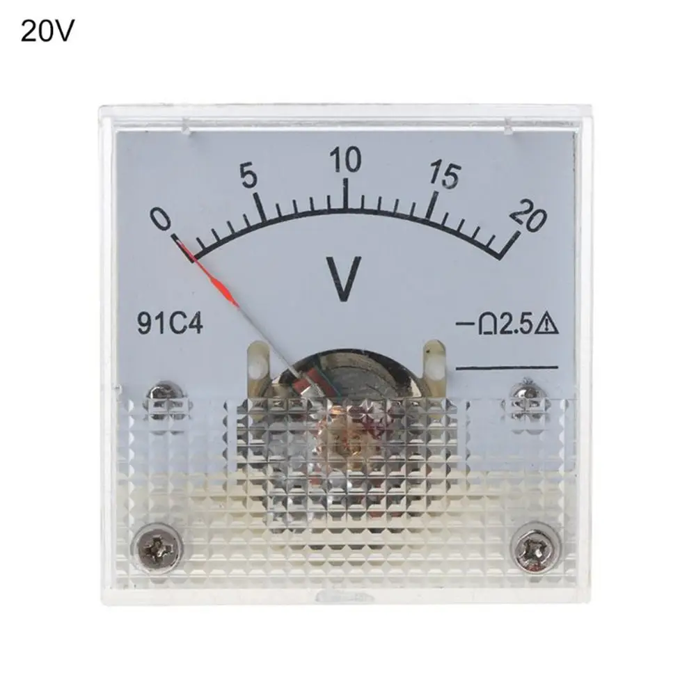 Pointer Type DC Voltmeter 0-5V 20V 30V 100V 150V 250V 91C4-V Analog Panel Meter Class 2.5 Accuracy Analog Mechanics Plate table