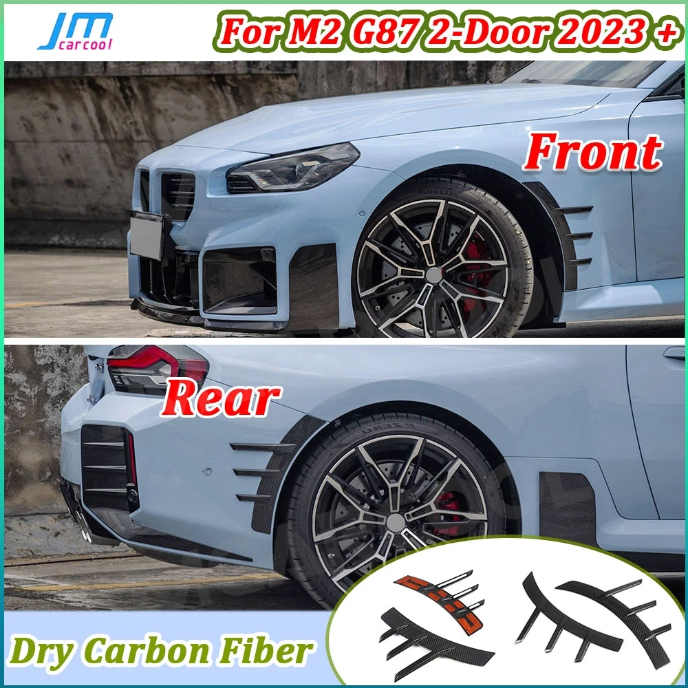 

Dry Carbon Fiber Car Rear Front Bumper Side Air Vent Trim Covers for BMW M2 G87 2 Door 2023 + FRP Canards Splitter External