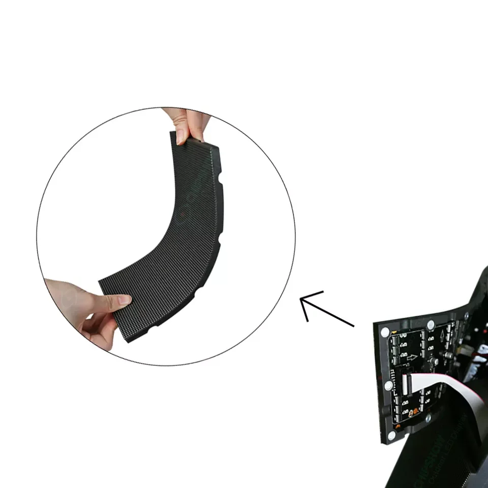 P5 유연한 LED 모듈 320x160mm 구부릴 수 있는 SMD 디스플레이 매트릭스 패널 풀 컬러 실내 디스플레이 64x32픽셀 이벤트 광고 비디오
