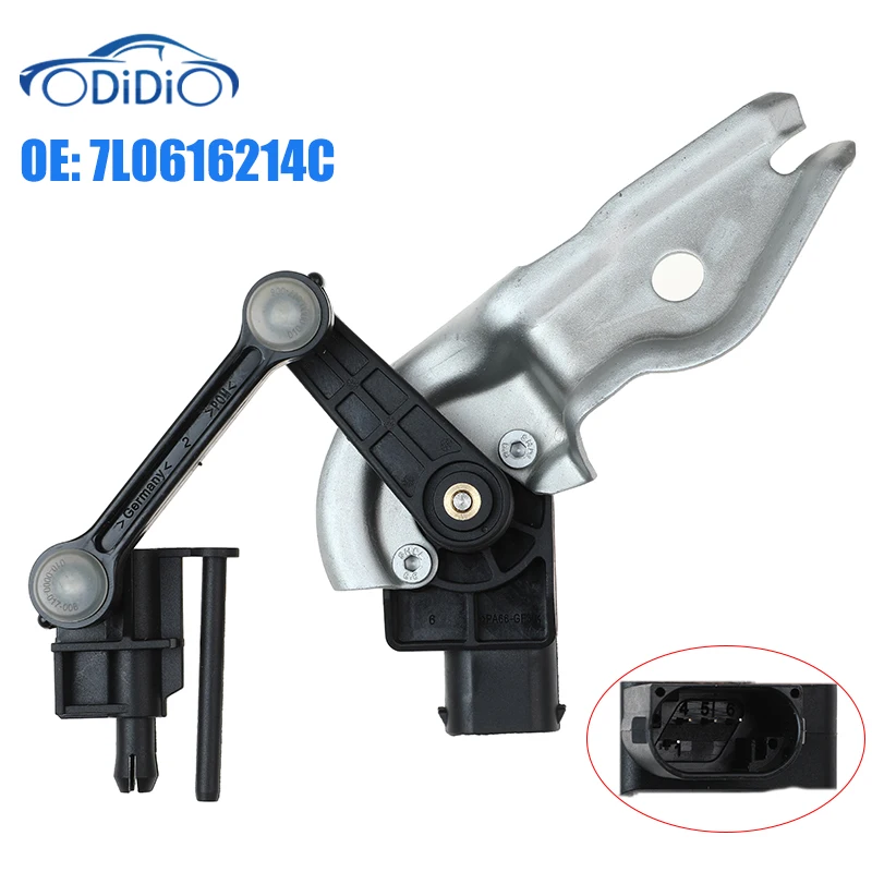 ODIDIO 7L0616214C Front Right Air Suspension Height Level Sensor 7L0616214B 7L0616214D For Volkswagen Touareg Audi Q7 7L6 7LA