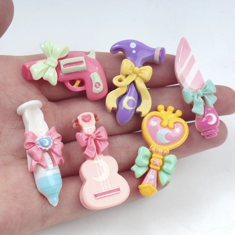 10/100PCS Resin Accessories Girls Children Series DIY Scrapbooking Hairclip Craft Flatback Phone Case Miniatures Dollhouse Play