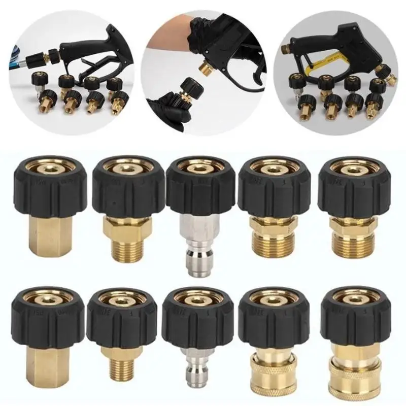 Spray Sprinkler Quick Coupler M22 14mm 15mm to 3 8 1 4 Adapter Easy Fast Release for Power Washer Patio Garden Use